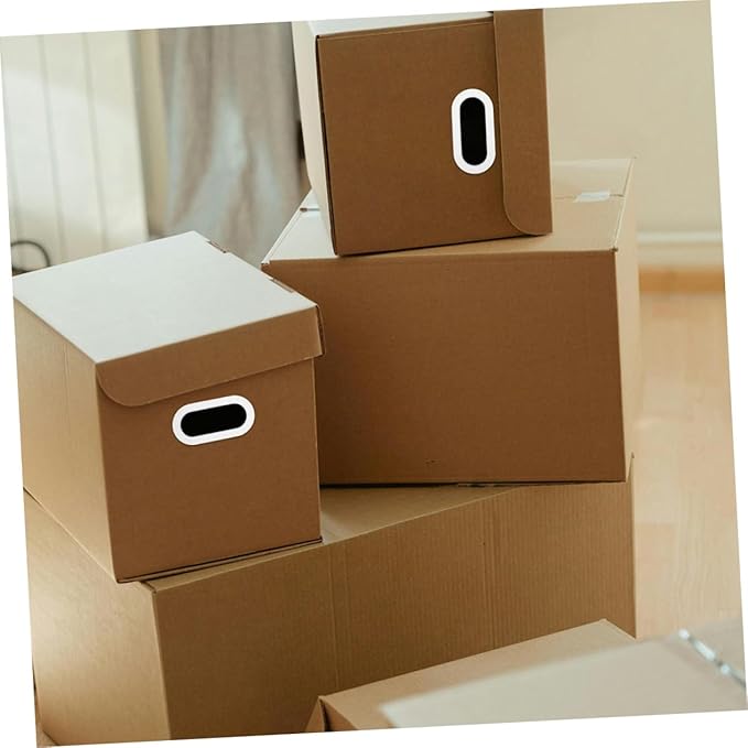 Amosfun 10pcs Plastic Handles for Moving Boxes Heavy Duty Carry Handles for Cardboard Storage and Organization Replacement Box Straps with Comfortable Grip for Easy Lifting