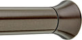 Amazon Basics No Drill Spring Tension Curtain Rod, Adjustable 36-54" Width, Bronze, Classic Finial
