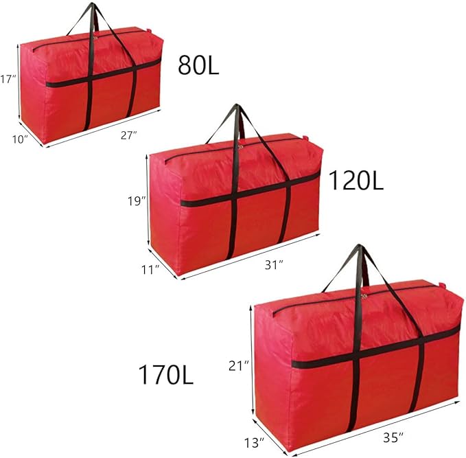 Extra-large Tarp Storage Bag (Red, 21Gal/80L)