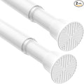 2Pcs Spring Tension Curtain Rod, Shower Curtain Rod 31-62 Inch, Spring Loaded Curtain Rod No Drilling, Adjustable 7/8" Diameter Tension Rod for Windows Bedroom Bathroom Doorway Closet, White