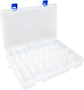 DUOFIRE Plastic Organizer Container Storage Box Adjustable Divider Removable Grid Compartment for Jewelry Beads Earring Container Tool Fishing Hook Small Accessories(34 Grids, White X 1)
