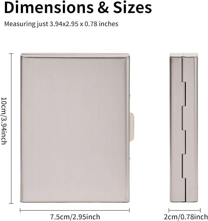 Credit Card Holder Wallet Stainless Steel Card Case RFID Blocking Business Card Holder Protector for Women Men
