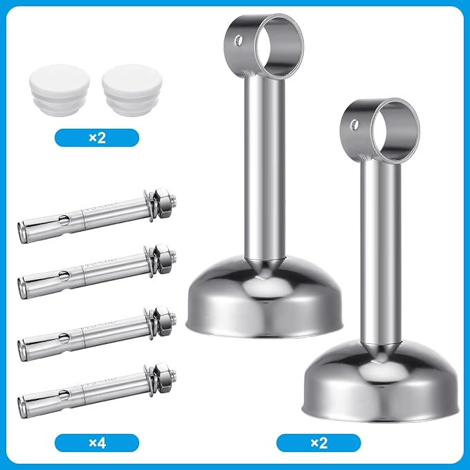 Wonderjune Closet Rail Hanging Closet Rod, 41" Any Angle Clothes Hanging Rail Under Stairs Storage Sloped Ceiling Mount Clothes Rod for Under Stairs Attic Bedroom Wall Mount(Silver)