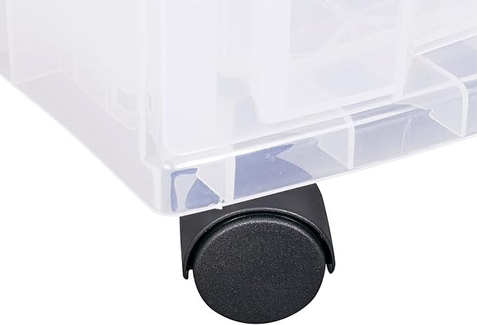 Really Useful Box Plastic Storage Slimline Storage Tower 6x3.5 Litre Clear Frame with Drawers