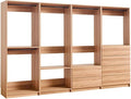 Maykoosh Closet System Organizer - Customizable Walk-in Wardrobe Storage Oak/Model ABCD 4 Closet