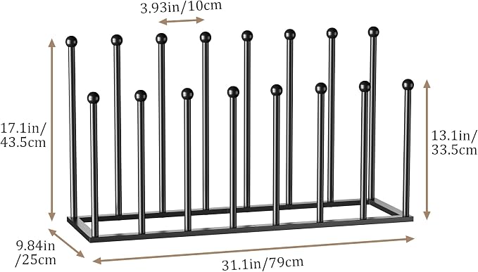 pickpiff Boot Rack Organizer Tall Boots, Black Boot Storage Organizer Tall Boots for Closet, Entryway, Garage, Porch, Free Standing Shoe Racks for 8 Pairs