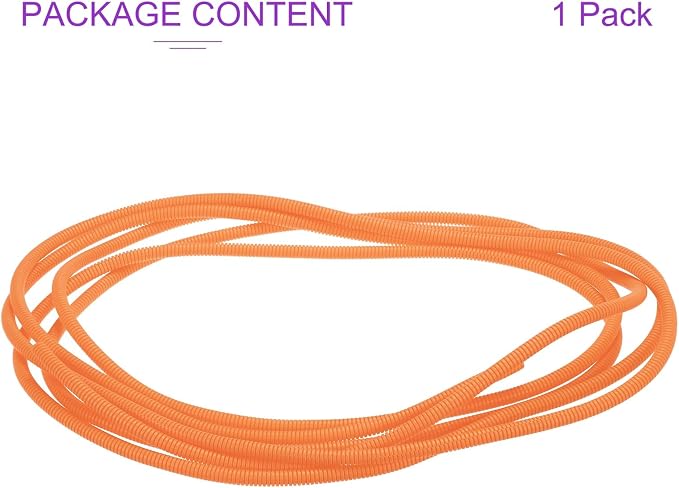 DMiotech 10ft Wire Loom Split Tubing 1/4 Inch(6.4mm) ID, Cord Protectors from Pet Flexible Conduit Cable Management for Office Home Garden, Orange