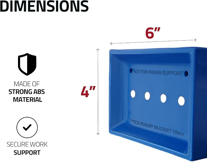Lineman Bucket Tray for Bucket Truck – Blue Aerial Bucket Lip Tray with Patented Ramp & Magnetic Hardware Holder | Heavy Duty Utility Linework Accessories