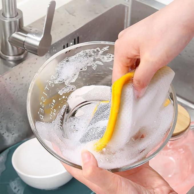 5PCS Multipurpose Dishwashing Rags, 2024 New Double Sided Sponge Kitchen Dishcloth, Multi-Purpose Absorbent Sponge Dishwashing Rags for Washing Dishes Cleaning Kitchen(3.54 * 5.31inch)