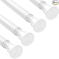 4Pack Tension Curtain Rods 18 to 36 Inch,Adjustable White Short Curtain Rod No Drilling,Small Tension Rod Spring Tension Curtain Rod for Windows,Door,Closet