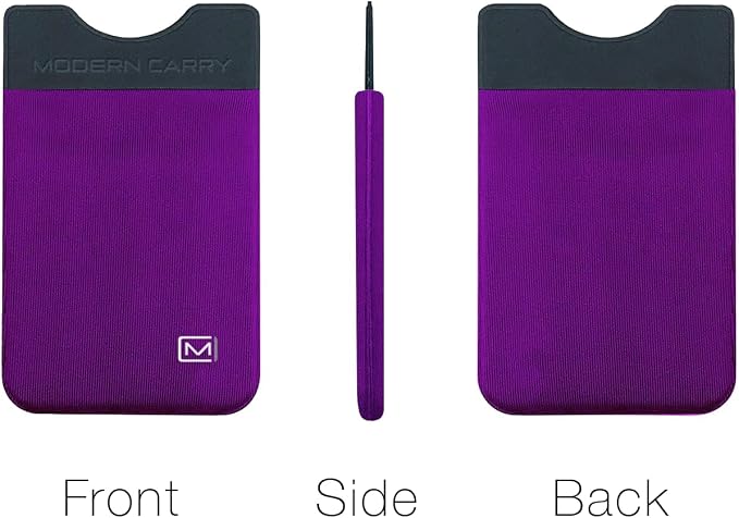 Modern Carry Ultra Thin Wallet for Men & Women, Single Pocket or 2 Slot Options, Slim Stretch Fabric Minimalist Front Pocket Card Holder