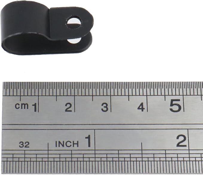 Antrader R-Type Cable Clamp White Nylon Cable Organizer Clips for 1/2 Inch Diameter Wire Rope Management Pack of 200, with 200pcs Screws