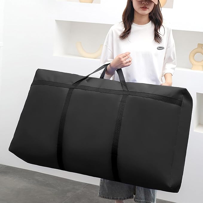 230L Jumbo Moving Bags 2 Pack Dorm Packing Black Heavy Duty Reusable Comforter Oxford Cloth Size Waterproof Storage Bags