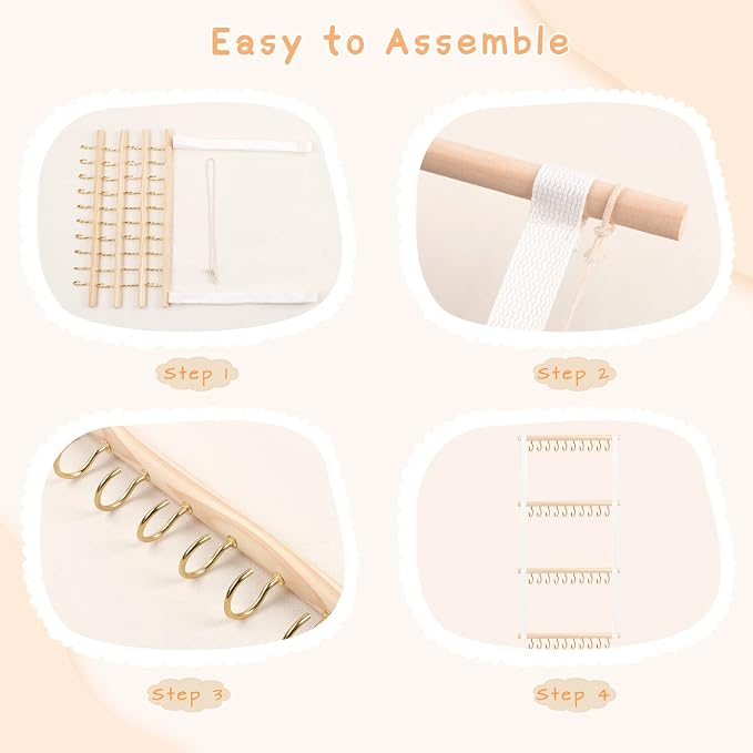POVETIRE Headband Holder Head Bands Organizer for Girls, Baby Headbands Hair Accessories Organizer Storage Wall Hanging Decor for Nursery Toddler Girls Room