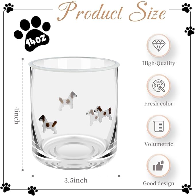 14 Ounce Icon Juice Glasses, Aesthetic Cocktail & Old Fashioned Drinking Glasses, Iconic Clear Glass Cups for Women, Sister, Friend & Party Gifts (Brown)