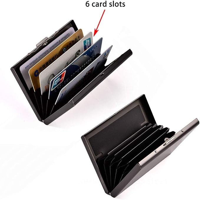 EASTNIGHTS RFID Credit Card Holder Metal Wallet Slim Credit Card Case Protector Business Card Holder for Men or Women