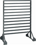 QUANTUM STORAGE SYSTEMS QRU-12S-250-12YL Solid Single Sided Rail Bins Racks 12 Shelves 53" H x 36" W x 15" D with 12 Yellow Bins 15" L x 17" W x 7" H