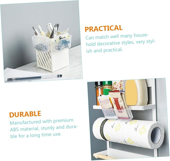 Garneck 4pcs Fridge Side Door Organizer for Sauce Bags Hanging Storage Box Fridge Accessories Material Easy Install Seasoning Packet Holder