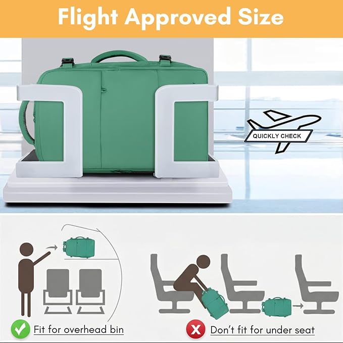 Taygeer Travel Backpack for Women, TSA Friendly Bag for Business Hiking | 40L Airline Approved Carry On Bag with 17.3 inch Laptop Compartment, Backpack Carry On Luggage for friend Gym Sport, Green