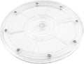 Jersvims 8 Inch Acrylic Turntable Platter, Transparent | Round Rotating Plate, For Kitchen Pantry Cabinet Organizer, Desk Rack Spice Organizer, Cake Cookie Decorating