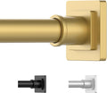 UIOSANRT Tension Shower Curtain Rod 31-92 Inches Non-Slip Shower Rod Tension Mounted No Drill Gold Shower Curtain Rods Spring Tension Rod for Windows Bathroom