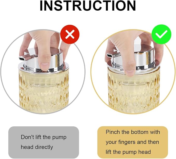 Foaming Soap Dispenser, Amber Glass Hand Soap Dispenser, 14 Oz Refillable Foam Soap Dispenser Pump Bottle Container for Bathroom Countertop Decor