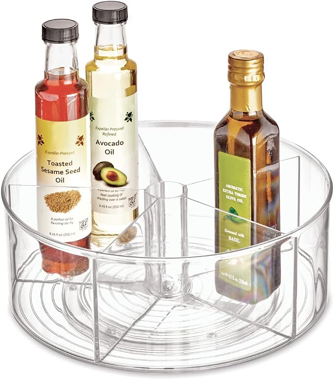 iDesign Recycled Plastic Lazy Susan Turntable Organizer Pantry, Bathroom, General Storage and More, The Linus Collection, 11.5", Clear | Recycled Plastic, Pantry Organizer, Bathroom Storage, General Storage