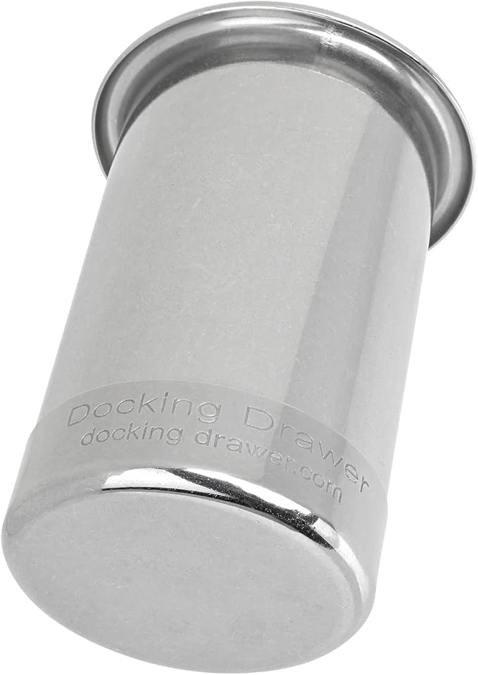 Docking Drawer 3" Stainless Steel Canister for Hot Tools, Capped Design, Safely Stow Styling Tools
