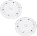 2 Pcs Clear 7 inch Acrylic Lazy Susan Rotating Turntable Organizer Bearings - Round Swivel Plate for Spice Rack, Table, Cake, Kitchen Pantry
