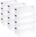 Sterilite 12-Pack 110 Quart ClearView Latch Box, Stackable Organizer Bins with Latching Lids - Clear Plastic Organization Containers for Closet, Bedroom, Shelving Units and Everyday Home Storage