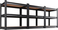 Set of 3 Garage Shelving,3 Tier Garage Storage Shelves,Adjustable Heavy Duty Metal Shelving Units and Storage Large Rack,Utility Steel Shelf For Shop Warehouse Industrial Pantry Basement 33"x35"x16"