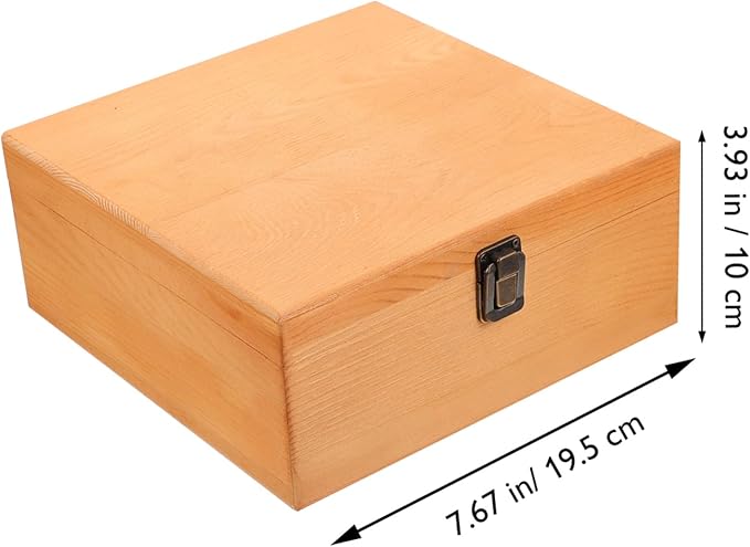 Unomor Vintage Wooden Storage Case for Jewelry and Sundries Medium Rustic Gift Box for Home Use Elegant Design for Organizing Objects