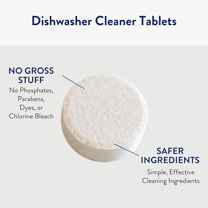 The Clean People Dishwasher Cleaner - Dishwasher Cleaner Tablets for Removing Limescale, Mineral Buildup, Grease & Odors - 10 Count, Citrus Scent