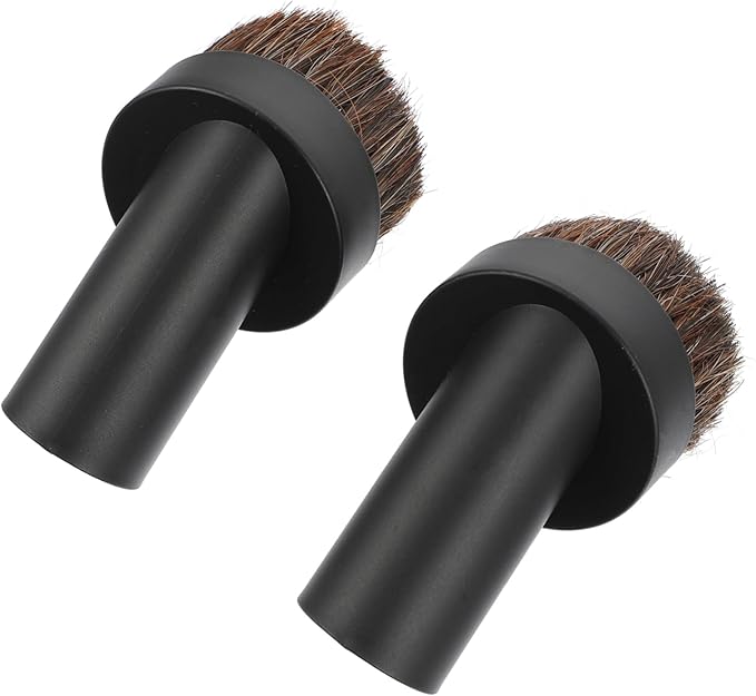 Zerodeko 2pcs Vacuum Cleaner Dusting Brush Attachment Eco-Friendly Horse Hair and Material Easy to Install and Detach for Home Cleaning and Dust Removal