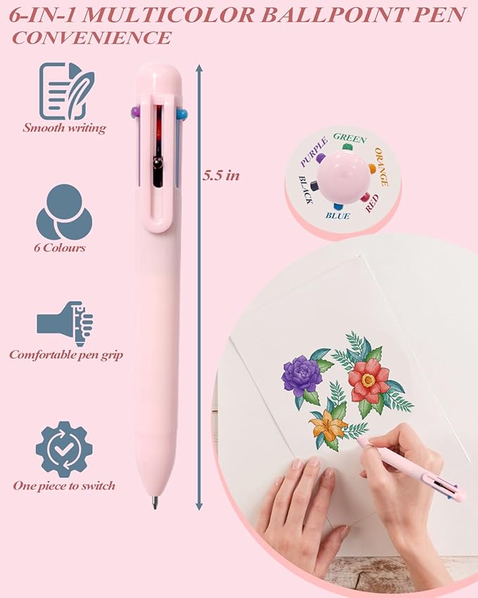 54Pcs Aesthetic School Supplies Set with Large Pastel Pencil Case 12 Dual Tip Highlighters, 6 Gel Pens, 5 Black Pens, 5 Mechanical Pencils (0.5-2.0mm) for Students Stationary College Essentials Gifts