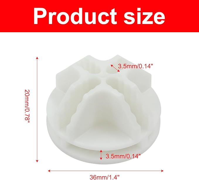 20 Pcs Wire Cube Connectors for Modular Storage Shelving (White) | Durable ABS Plastic, 8-Slot Multi-Directional Design, Fits 3.5mm Panels, Reusable Connectors, for Wire Cube Shelving