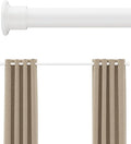 Tension Curtain Rod by EZFurni, 42-123 Inches, Heavy Duty Tension Rods for Windows, Adjustable Spring Loaded Curtain Rods No Drilling, Renter Friendly, Hold Up Blackout Curtains and Non Slip, White