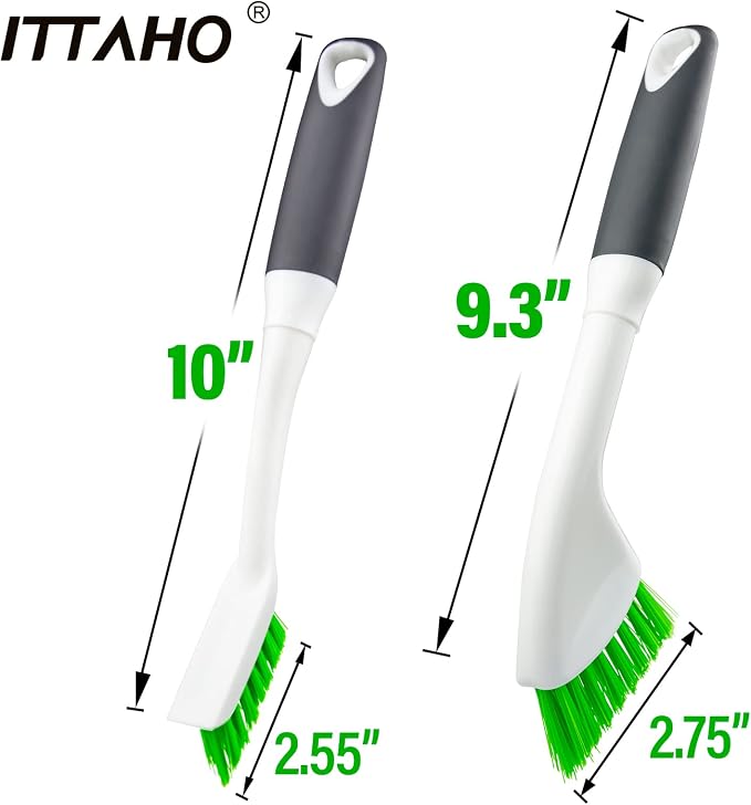 2 Pack Grout Cleaning Brush, Groove Gap Scrub Brush Set, All Purpose Indoor Outdoor Crevice Washing Tools for Window Track, Shower Door, Kitchen, Sink, Baseboard, Corner
