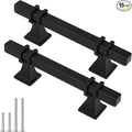 15 Pack 3 Inch Black Cabinet Handles Matte Black Cabinet Pulls, Square Kitchen Cabinet Handles Dresser Drawer Pulls Kitchen Cabinet Hardware