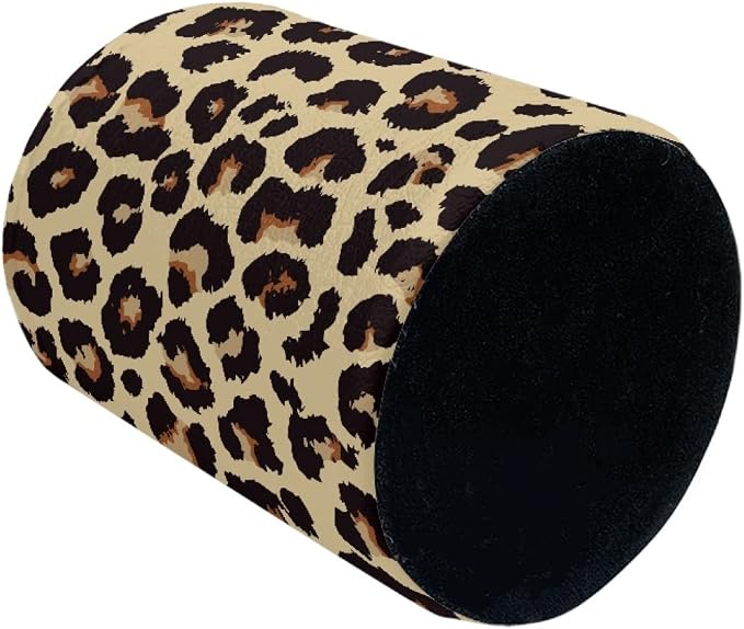 Leopard Print Pen Holder Pencil Cup for Desk Organizer | Cute Makeup Brush Holder PU Multifunctional Office Suppliesfor Decor Home Classroom School