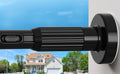 AIZESI 41-124 Inch Heavy Duty Black Tension Curtain Rod - No Drilling, Adjustable, Rust-Resistant for Outdoor, Living Room, Window, Bathroom