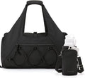 BAGSMART Gym Bag for Women, Lightweight Duffel with Shoe Compartment, Tote Bag with Wet Pocket for Yoga Travel, Black