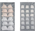 Closet Hanging Organizer with 24 Mesh Pockets Double-Sided Hanging Closet Organizer Wardrobe Storage Bags for Baby Clothes Bra Underwear Socks Diapers Panties Bras Lingerie Set Scarves Tights