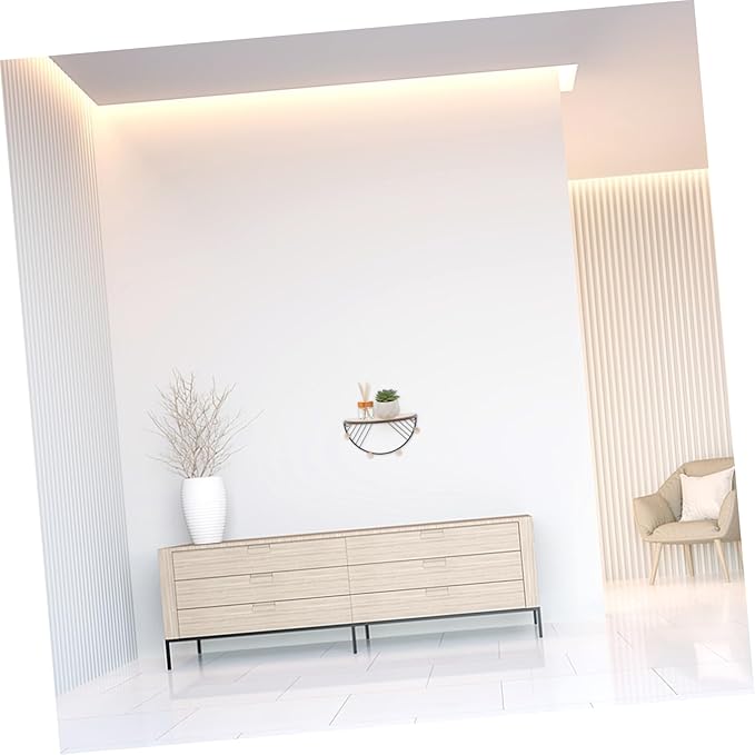 GLEAVI Elegant Wall-Mounted Storage Rack Wooden Shelving Unit for Home Organizers and Storage
