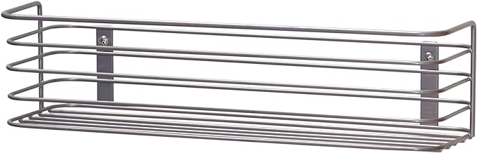 Household Essentials 1226-1 Long Basket Door Mount Cabinet Organizer | Mounts to Solid Cabinet Doors or Walls