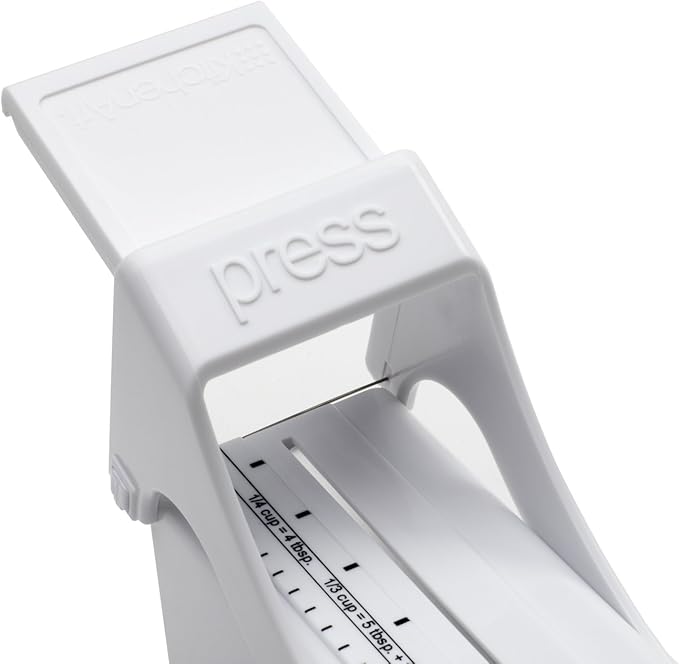 KitchenArt Buttermate Butter Cutter Slicer, Measuring Dispenser and Keeper, White