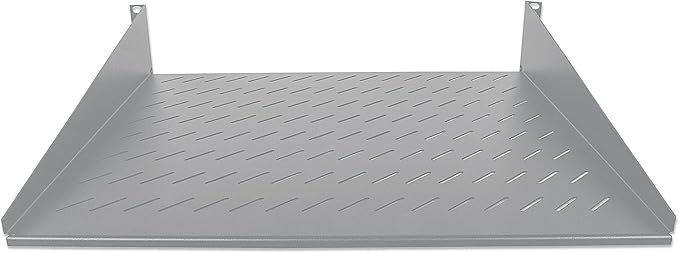 Intellinet 19 Inch Cantilever Shelf, 2U, 2-Point Front Mount, 250 mm Depth, Grey