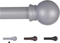 Thestoa Curtain Rods for Windows 30-62 Inch, 5/8" Brushed Nickel, Stainless Steel Small Curtain Rods for Bedroom, Living Room, Kitchen, Farmhouse, Outdoor