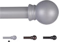Thestoa Curtain Rods for Windows 30-46 inch, 5/8" Brushed Nickel Curtain Rod, Stainless Steel Small Curtain Rods for Bedroom, Living Room, Farmhouse, Outdoor Curtain Rod Silver