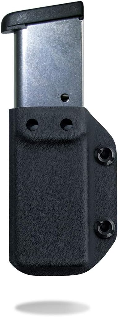 POLE.CRAFT IWB/OWB Magazine Holster Kydex - Mag Carrier Fits: 9mm .40 Double Stack / 9mm .40 Single Stack - P365 1911 Glock 19 19X 17 26 27 28 43 22 23 25 26 27 31 32 33 34 35 37 38 Glock43X .. Mag